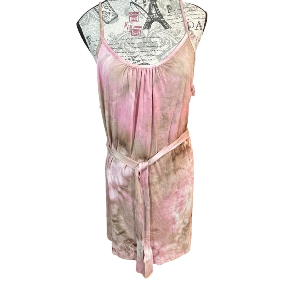 White Birch Pink Tie-Dye Mini Dress